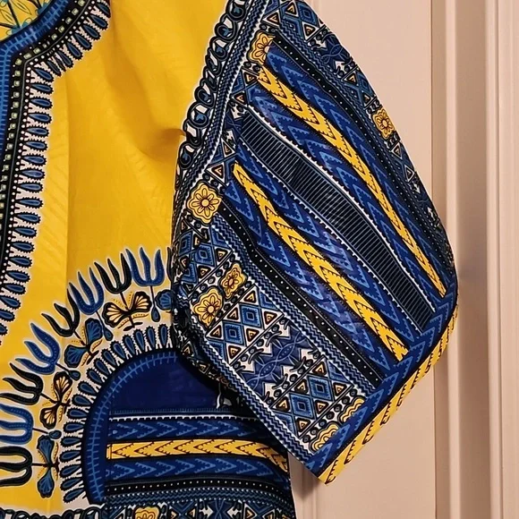 Ankara African Print Men's Dashiki - Picture 5 of 5